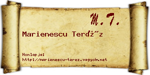 Marienescu Teréz névjegykártya